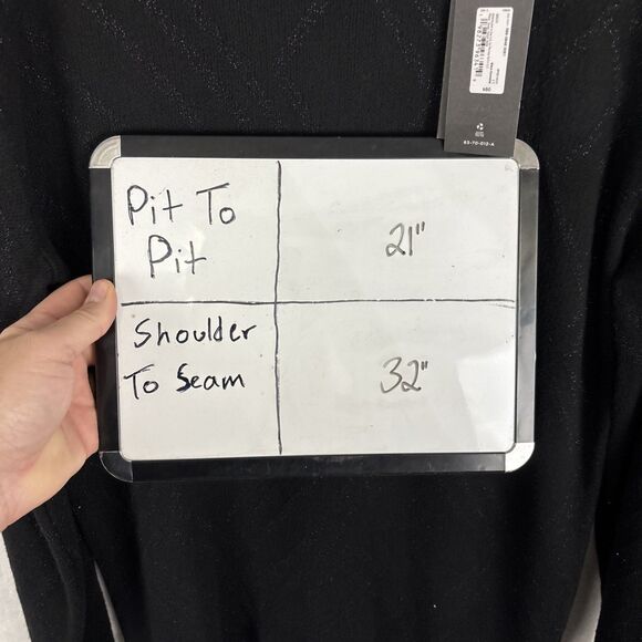 Shaquille O’Neal XLG Lurex Black Round Neck Sweater Size Large Tall NWT - Picture 5 of 5